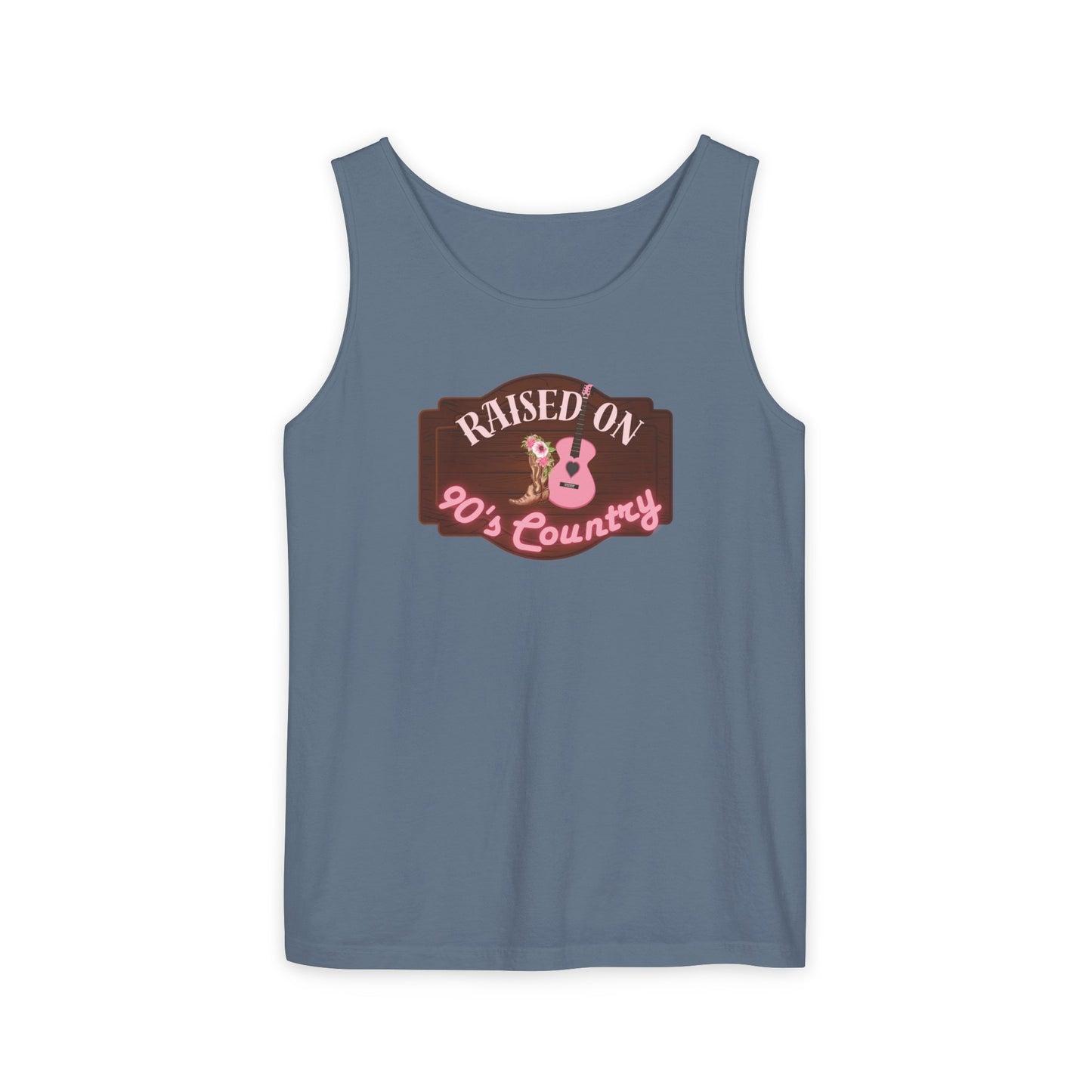 Raised on 90's Country - Women's Garment-Dyed Tank Top