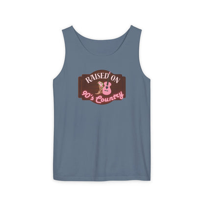 Raised on 90's Country - Women's Garment-Dyed Tank Top