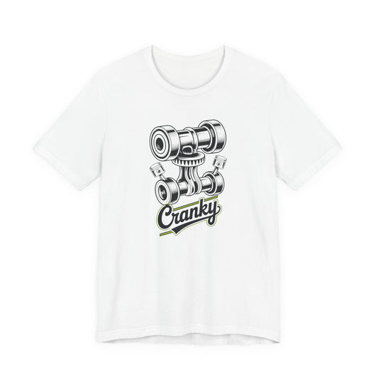 Cranky Engine Cam T-Shirt — Vintage Motorcycle Camshaft Tee