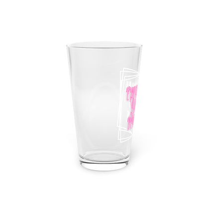 Emotional Support Glass, - Pint, 16oz, Pink