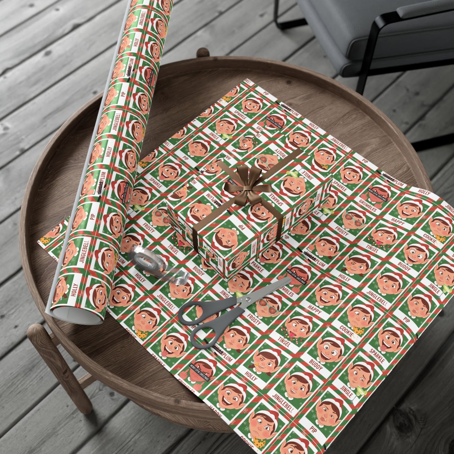 Santa's Merry 'Effin Elves - Gift Wrap Paper