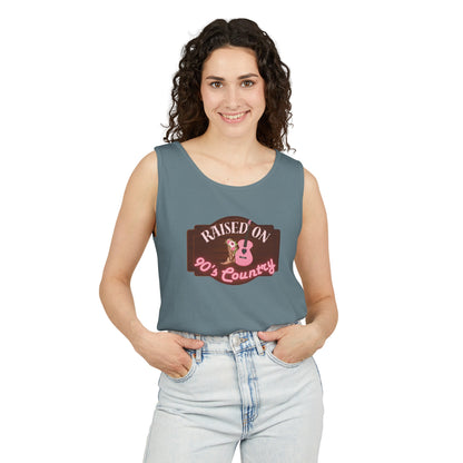 Raised on 90's Country - Women's Garment-Dyed Tank Top