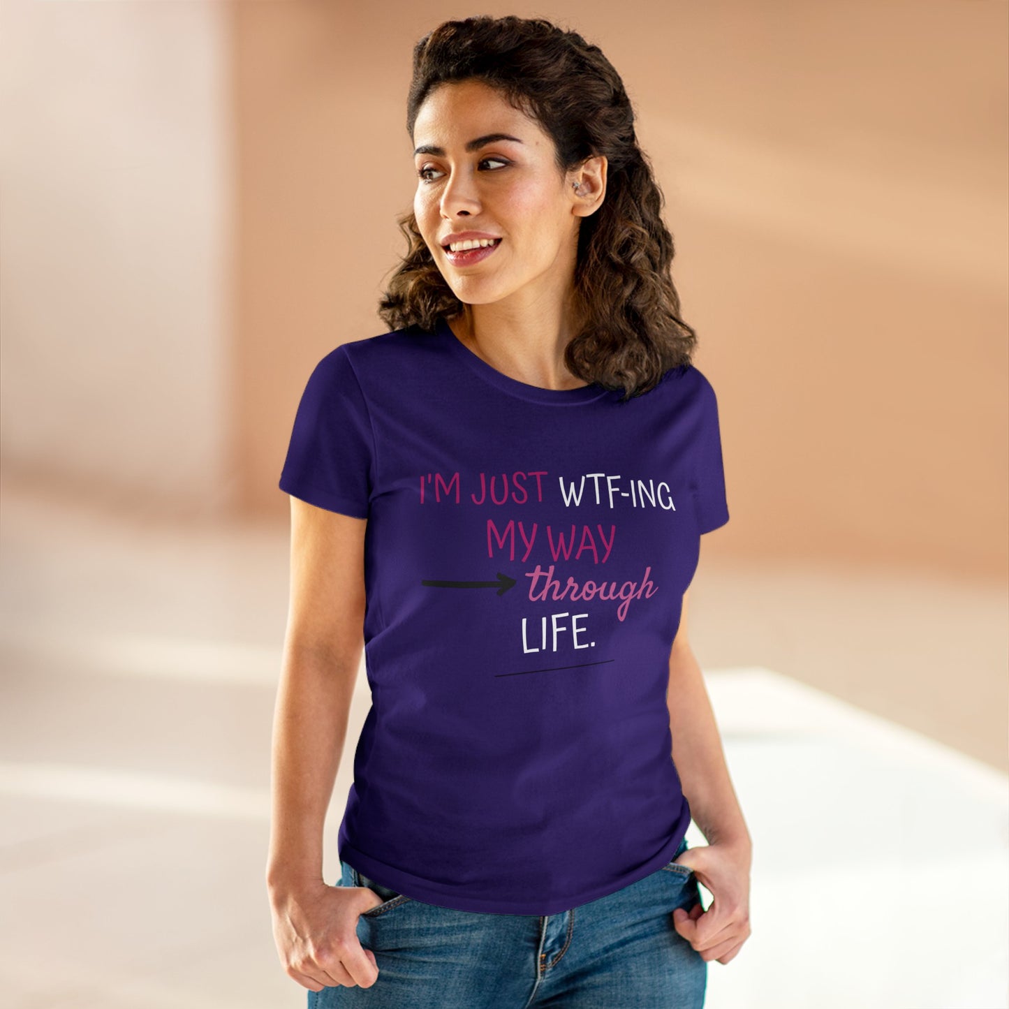 WTF-ing My Way Through Life Women's Midweight Cotton Tee