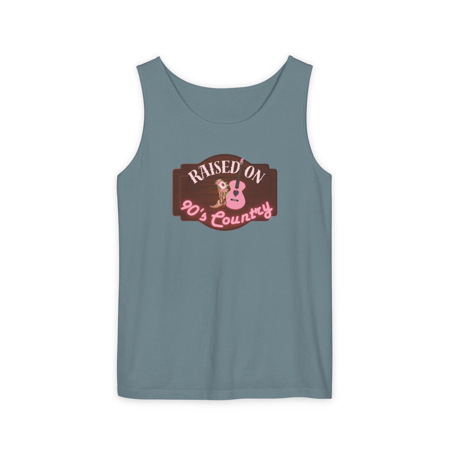 Raised on 90's Country - Women's Garment-Dyed Tank Top