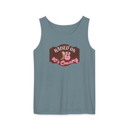 Raised on 90's Country - Women's Garment-Dyed Tank Top