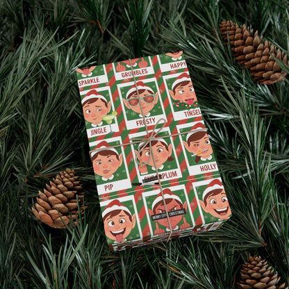 Santa's Merry 'Effin Elves - Gift Wrap Paper