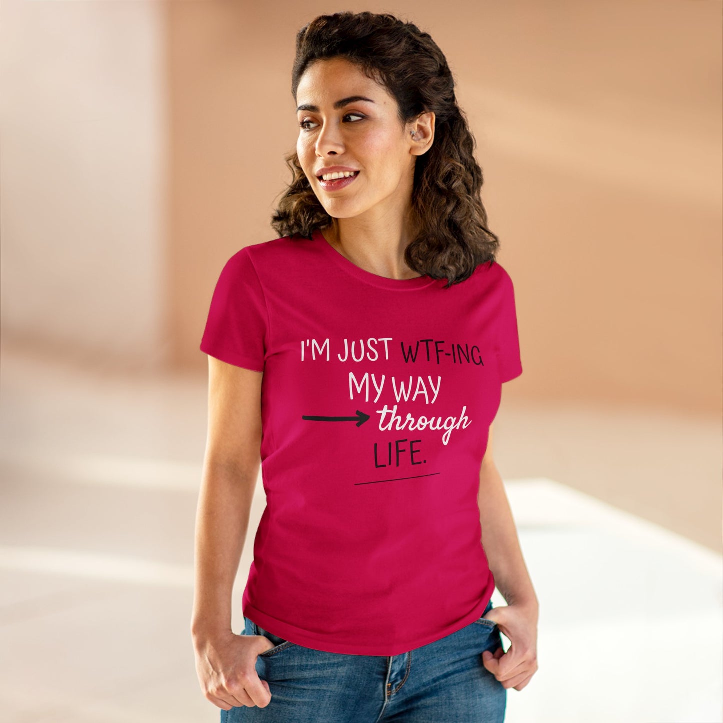 WTF-ing My Way Through Life Women's Midweight Cotton Tee