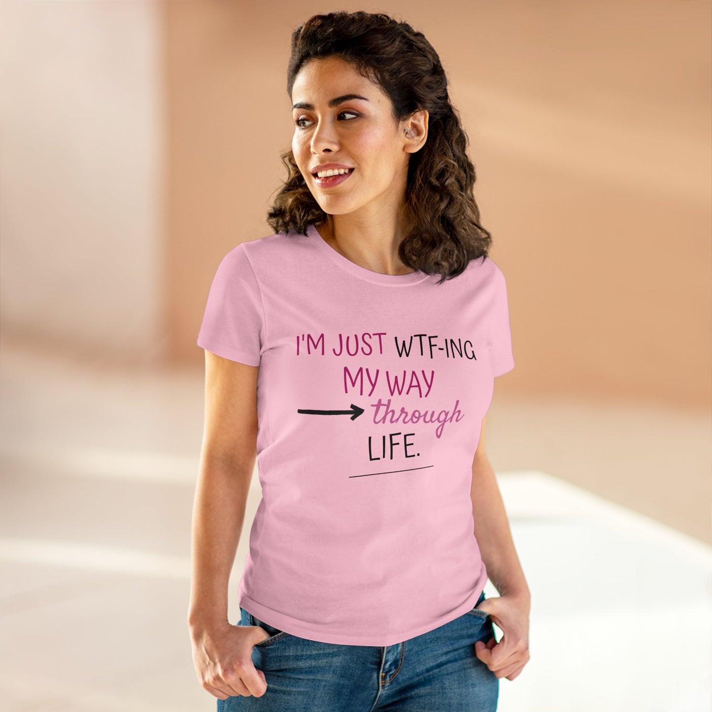 WTF-ing My Way Through Life Women's Midweight Cotton Tee