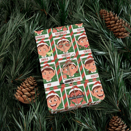 Santa's Merry 'Effin Elves - Gift Wrap Paper