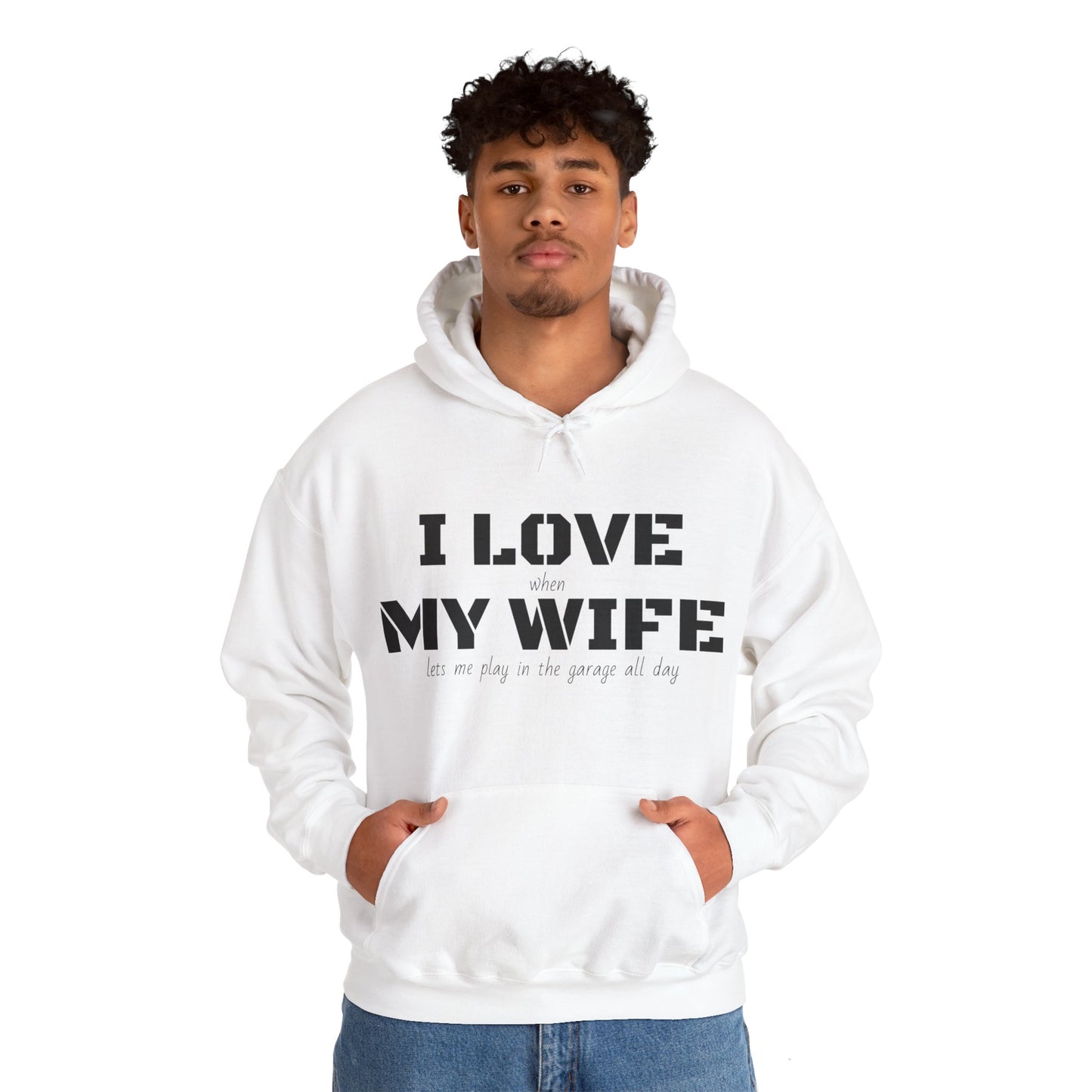 I Love My Wife - Men's Hooded Sweatshirt