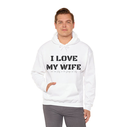 I Love My Wife - Men's Hooded Sweatshirt