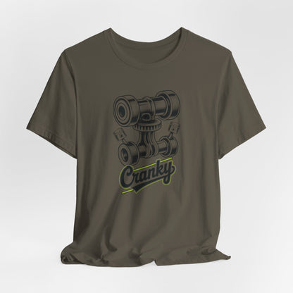 Cranky Engine Cam T-Shirt — Vintage Motorcycle Camshaft Tee