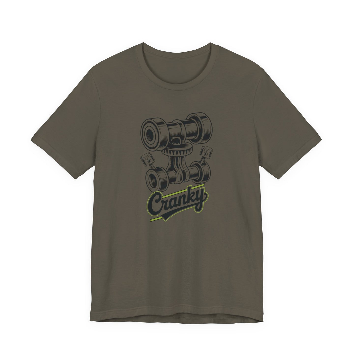 Cranky Engine Cam T-Shirt — Vintage Motorcycle Camshaft Tee