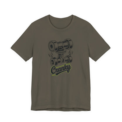Cranky Engine Cam T-Shirt — Vintage Motorcycle Camshaft Tee