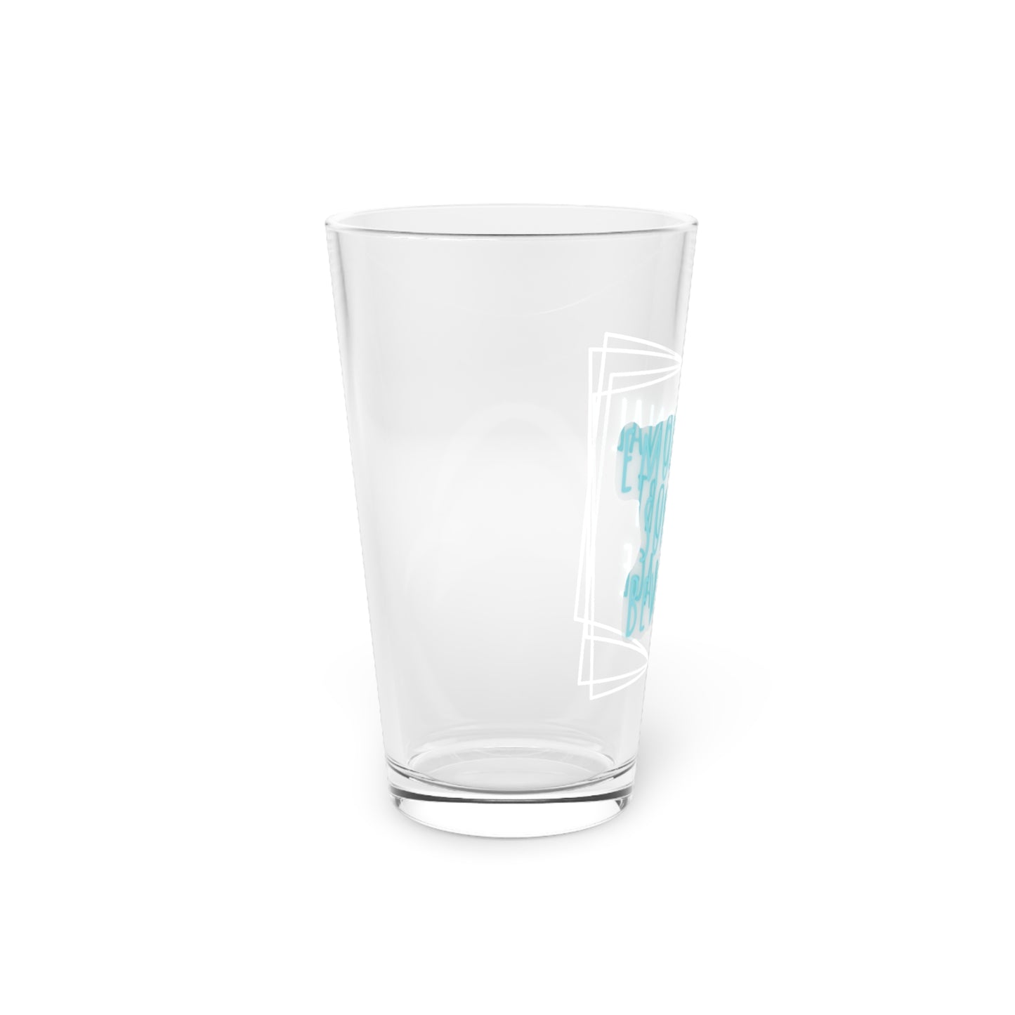 Emotional Support Glass - Pint, 16oz, Teal