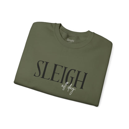 SLEIGH All Day Unisex Heavy Blend™ Crewneck Sweatshirt – Cozy Holiday Vibes