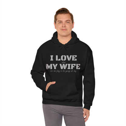 I Love My Wife - Men's Hooded Sweatshirt