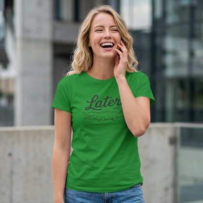 Later Alligator Tee — Women's Casual Graphic T‑Shirt