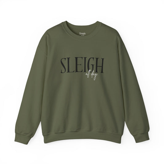 SLEIGH All Day Unisex Heavy Blend™ Crewneck Sweatshirt – Cozy Holiday Vibes