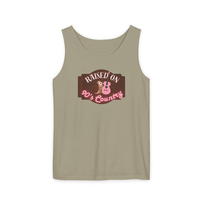 Raised on 90's Country - Women's Garment-Dyed Tank Top