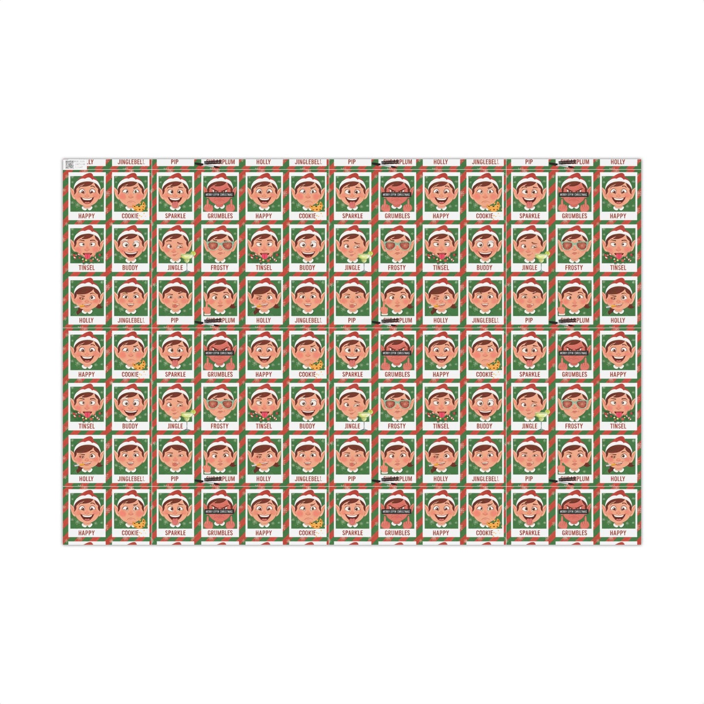 Santa's Merry 'Effin Elves - Gift Wrap Paper