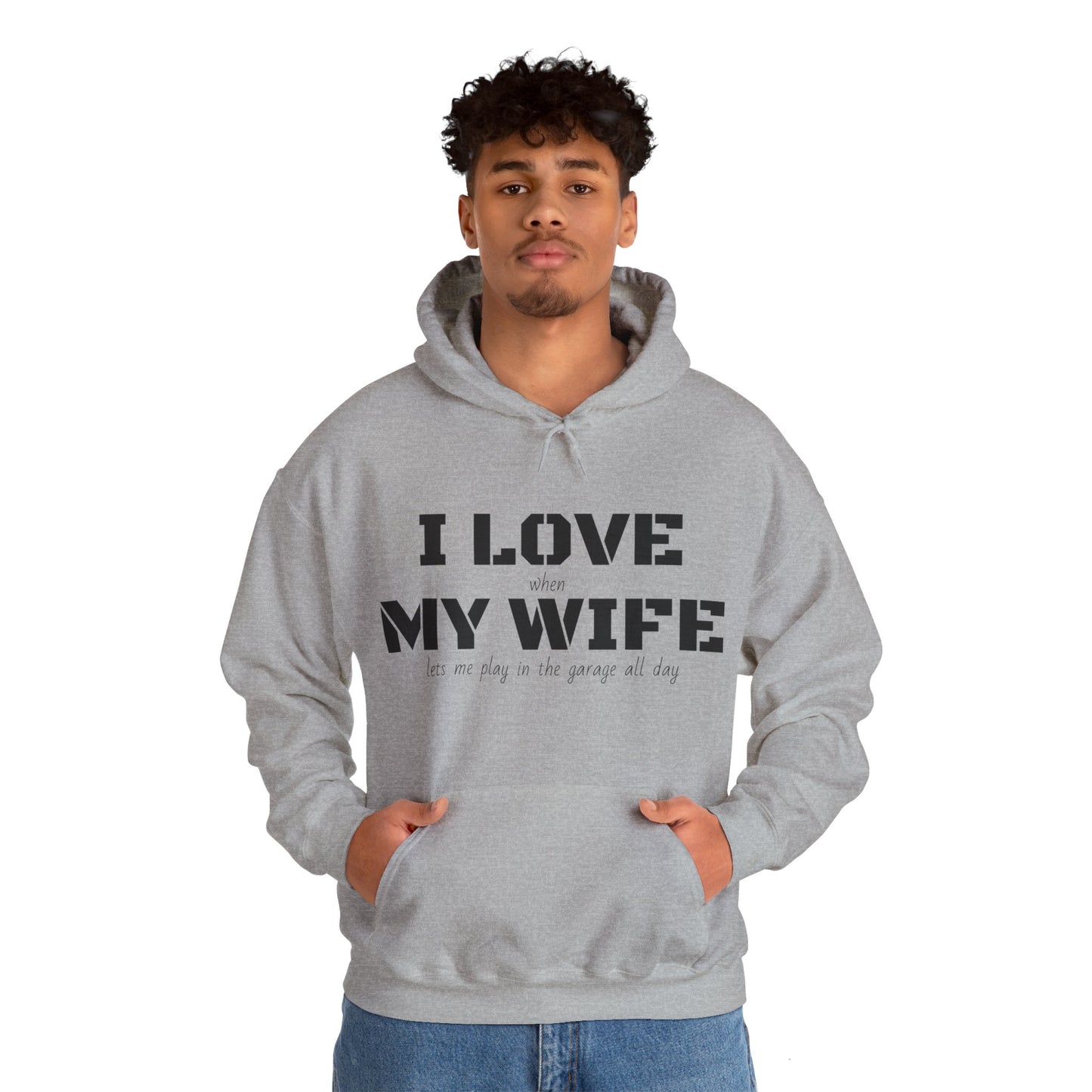 I Love My Wife - Men's Hooded Sweatshirt