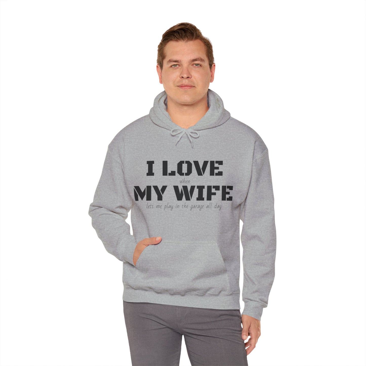 I Love My Wife - Men's Hooded Sweatshirt