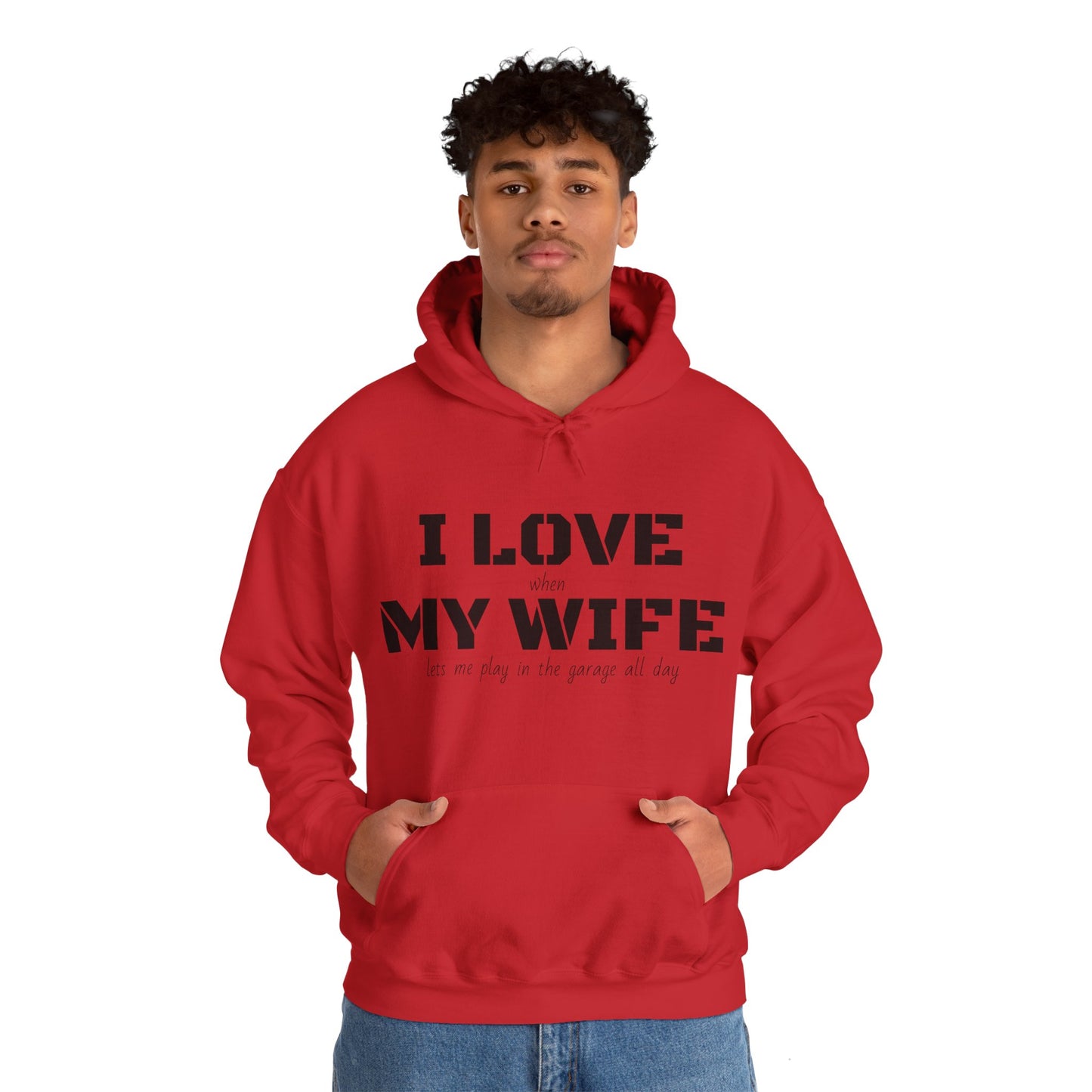 I Love My Wife - Men's Hooded Sweatshirt