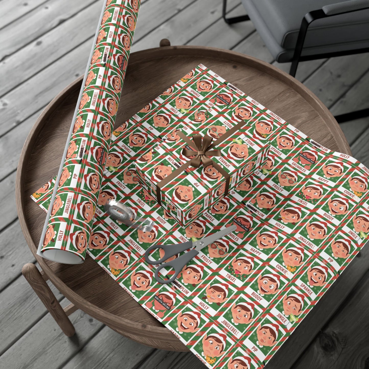 Santa's Merry 'Effin Elves - Gift Wrap Paper