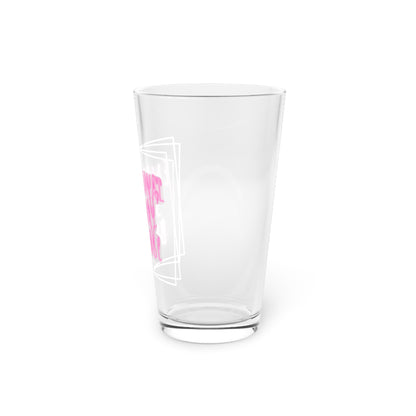 Emotional Support Glass, - Pint, 16oz, Pink