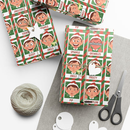 Santa's Merry 'Effin Elves - Gift Wrap Paper