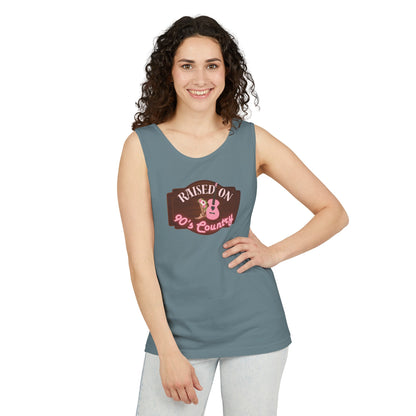 Raised on 90's Country - Women's Garment-Dyed Tank Top