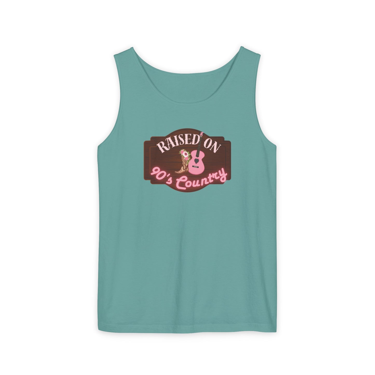 Raised on 90's Country - Women's Garment-Dyed Tank Top