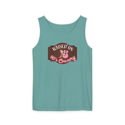 Raised on 90's Country - Women's Garment-Dyed Tank Top