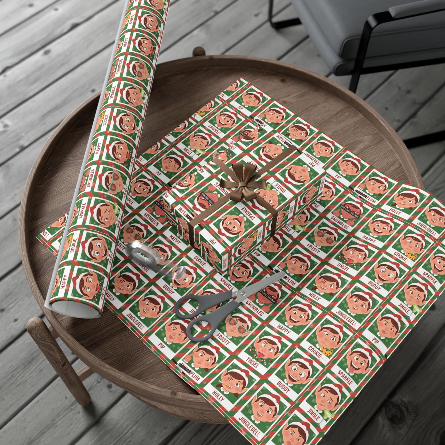 Santa's Merry 'Effin Elves - Gift Wrap Paper